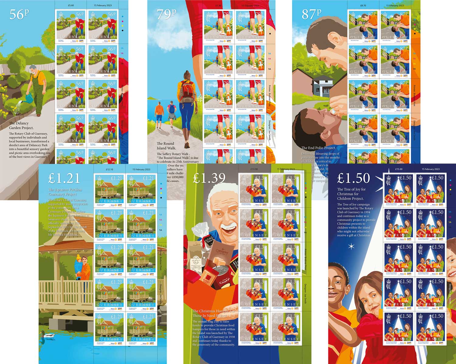 Sheets of 10